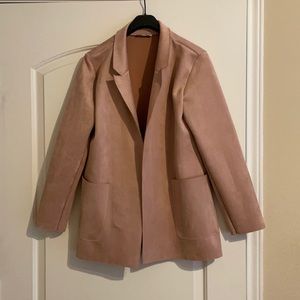 Pink suede Zara Blazer